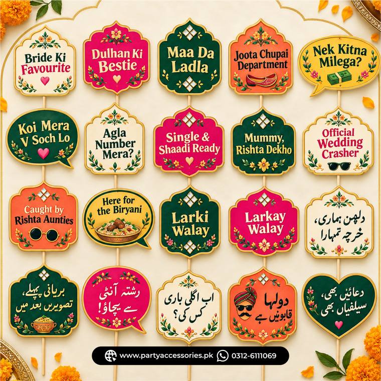 Bride ki Mehndi Party Celebration Props