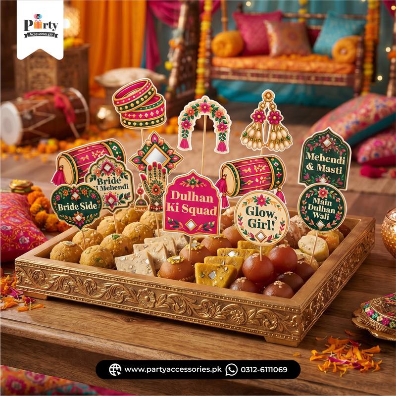 Bride Mehndi Meethai toppers