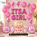 Baby Girl Balloon Decoration Set – Pink Theme Welcome Baby Party Décor Kit