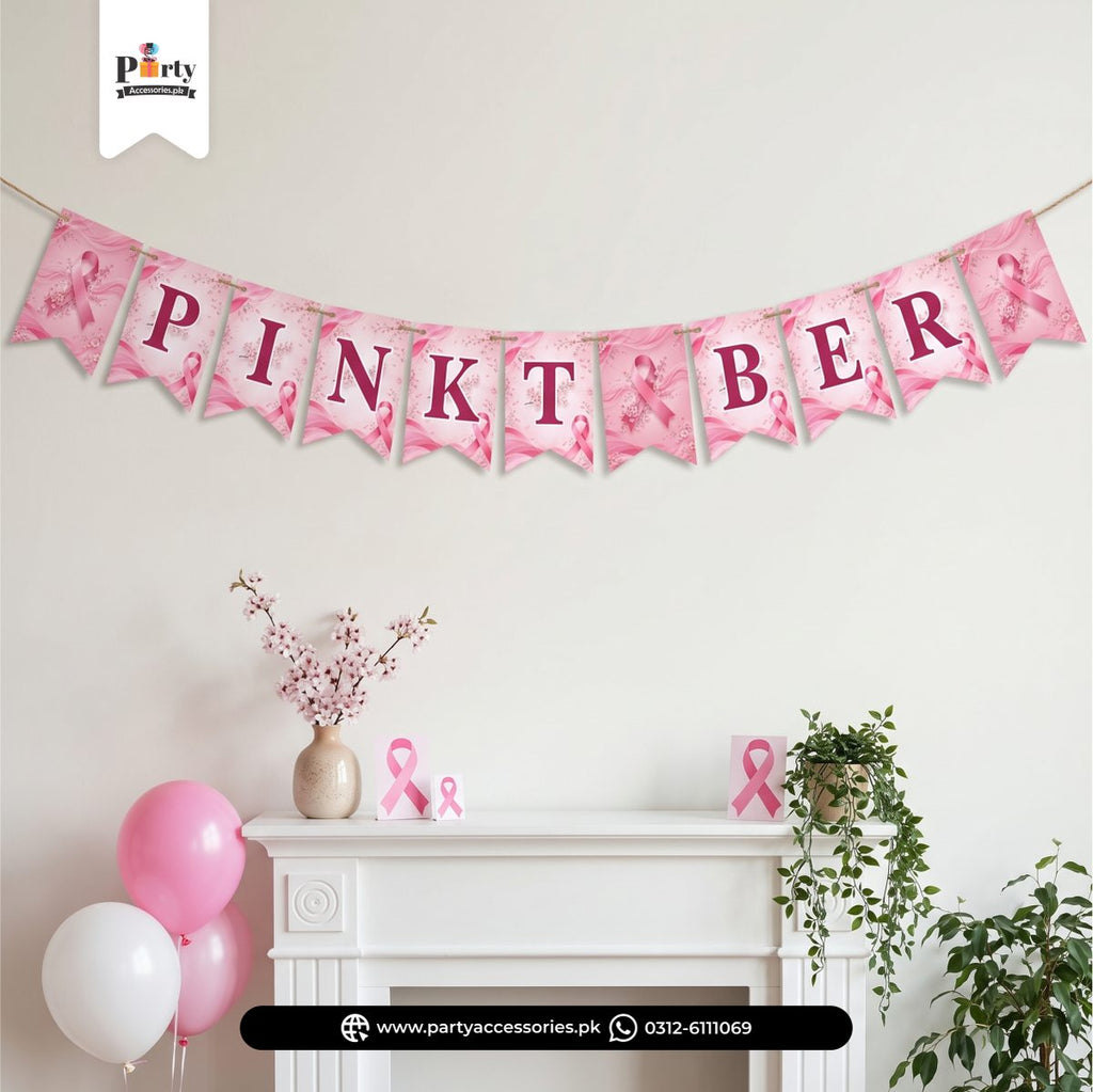 Pinktober Bunting Banner
