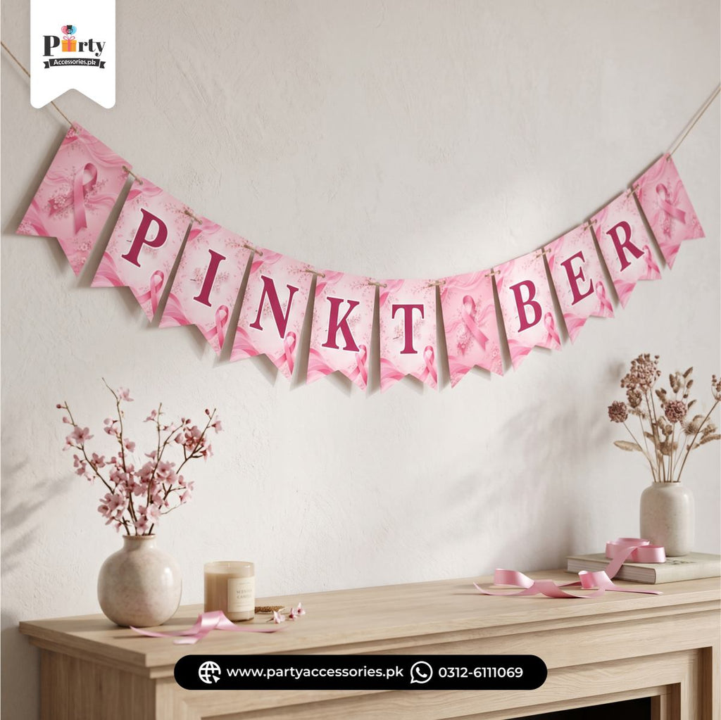 Pinktober Printed Bunting Banner