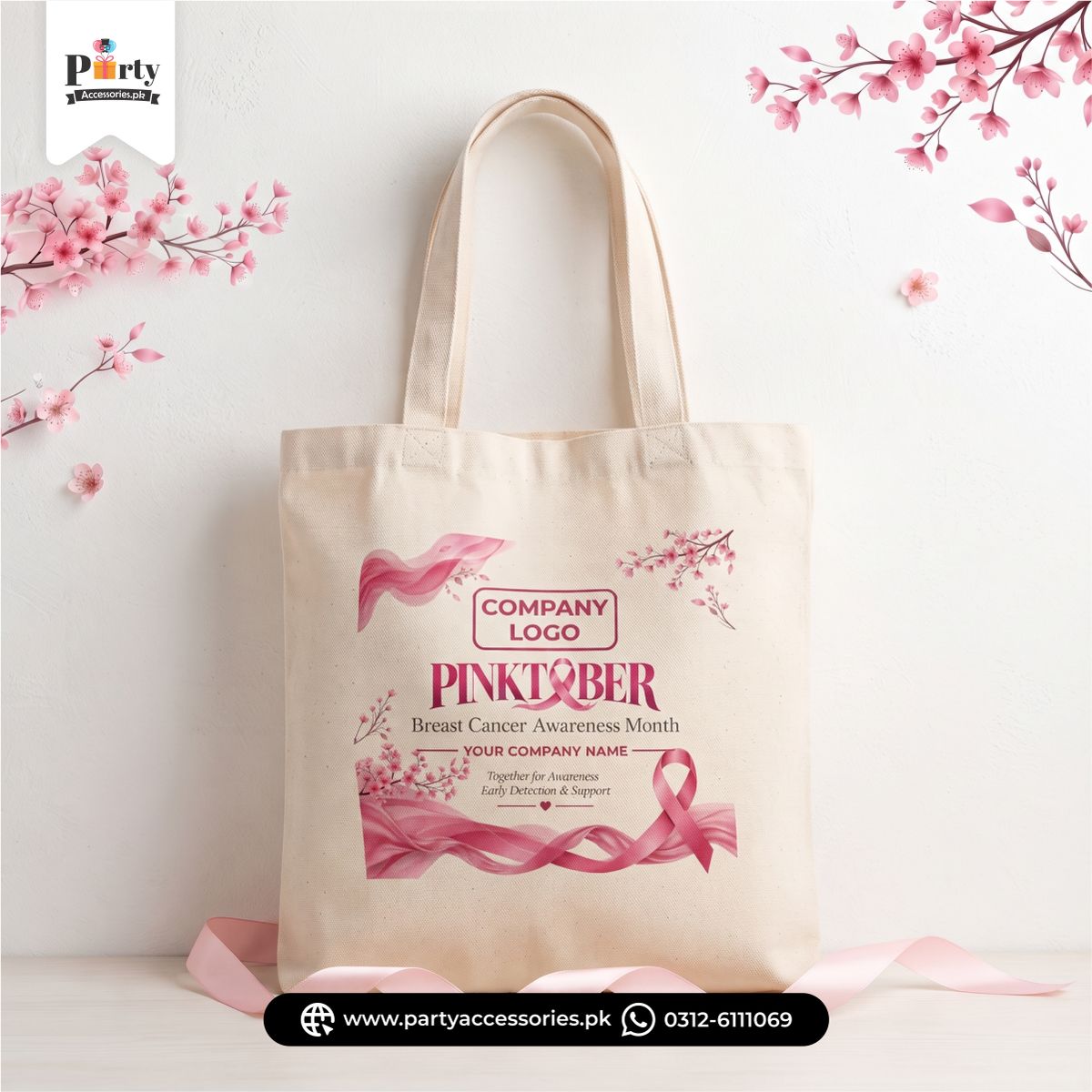 Pinktober Tote Bags
