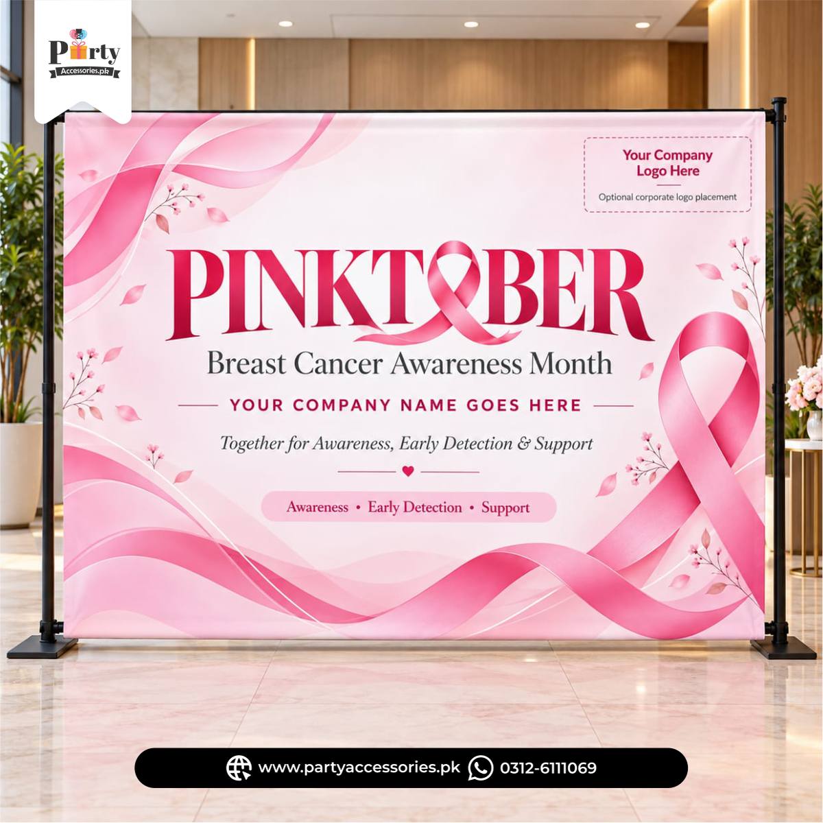 Pinktober Theme Backdrop