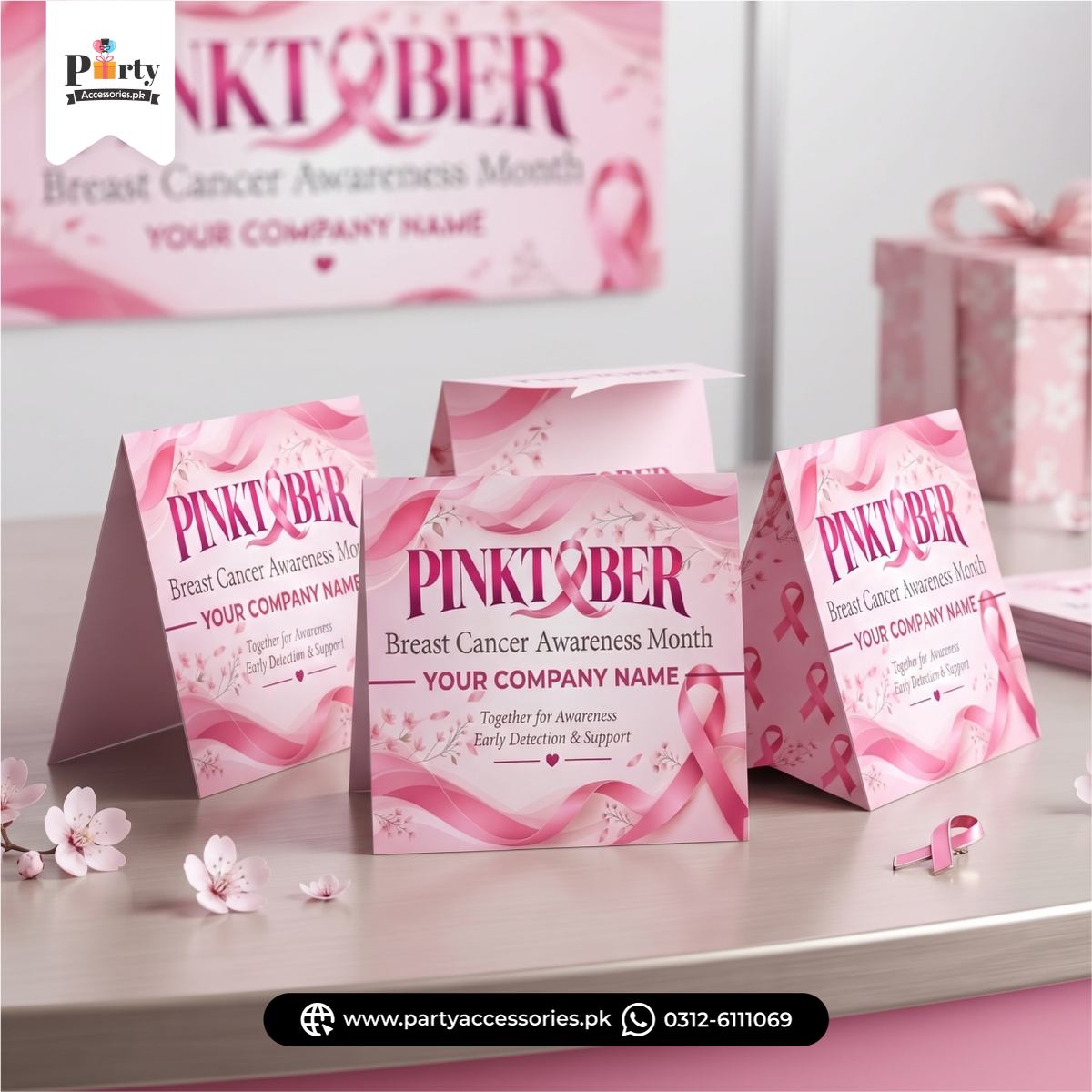 Pinktober Table Tent Cards