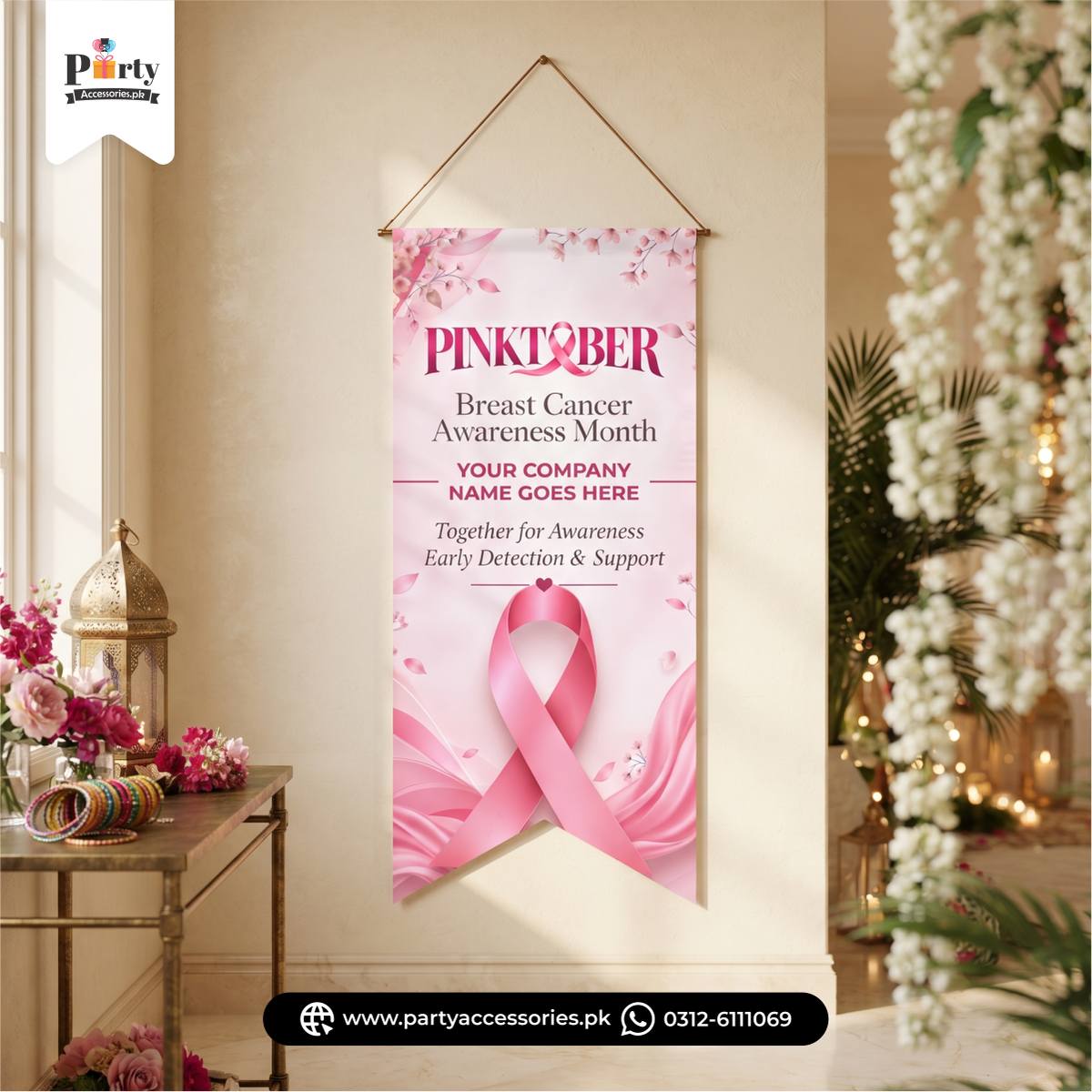 Pinktober Theme Roman Banner