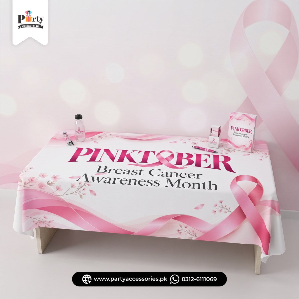 Pinktober Theme Table Cover