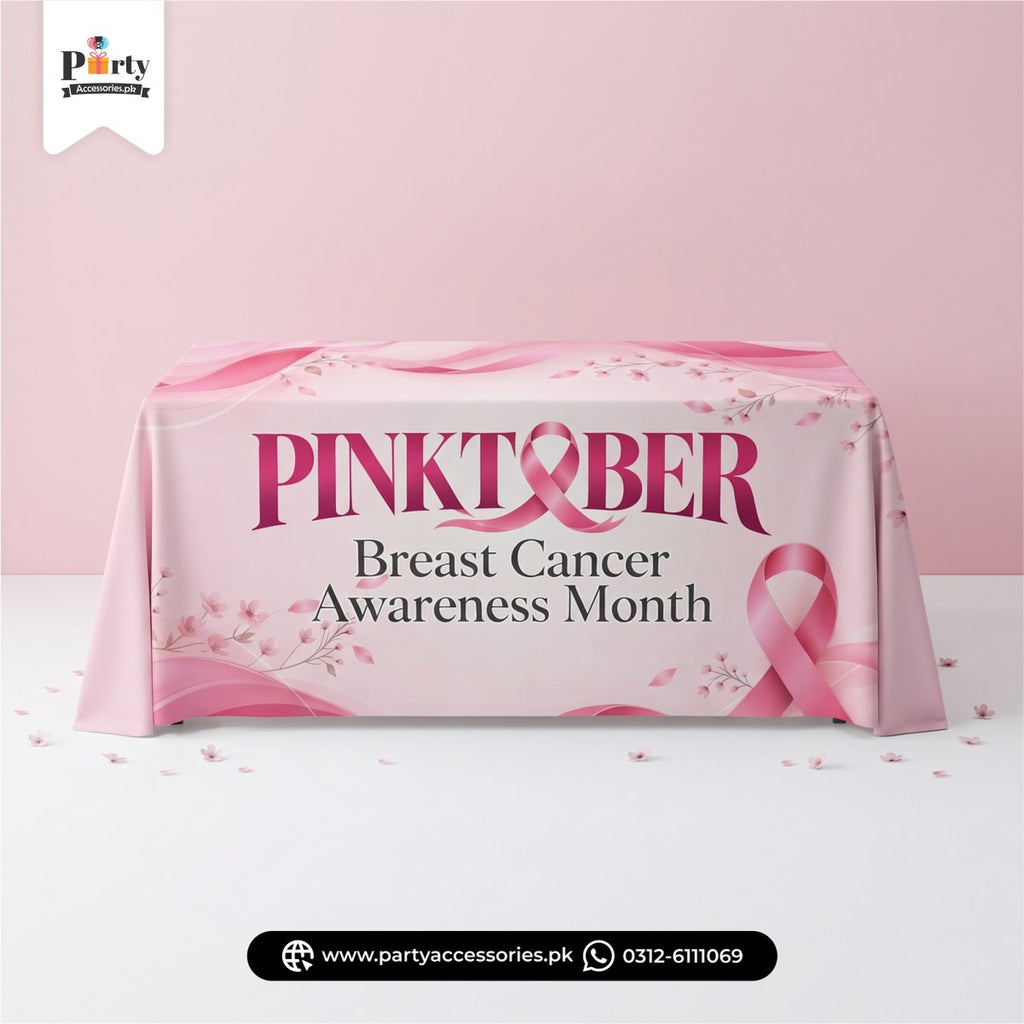 Pinktober Theme Table Top Sheet / Table Cover