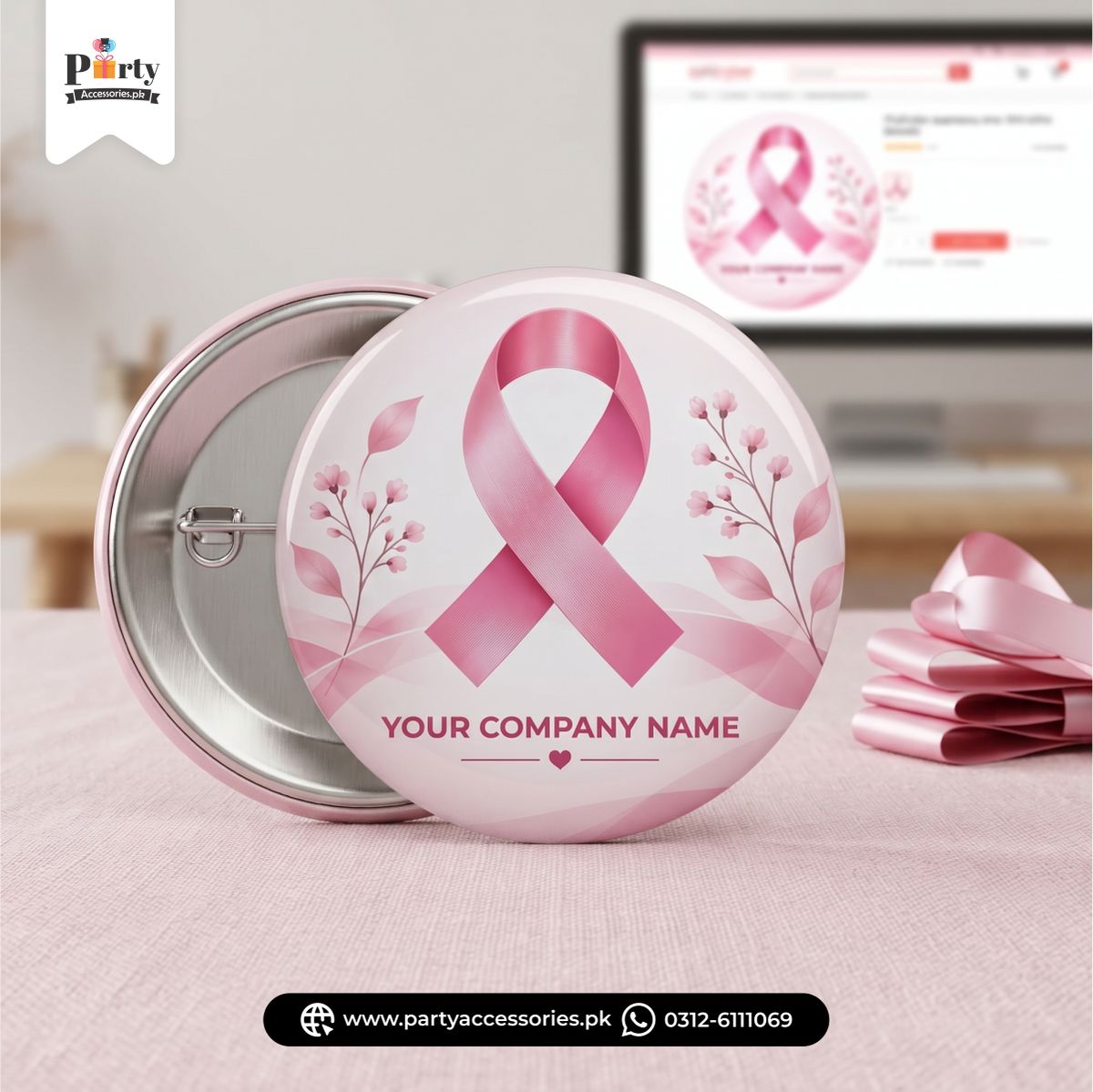 Pinktober Theme Button Badge