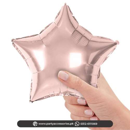 small star foil balloon rose gold