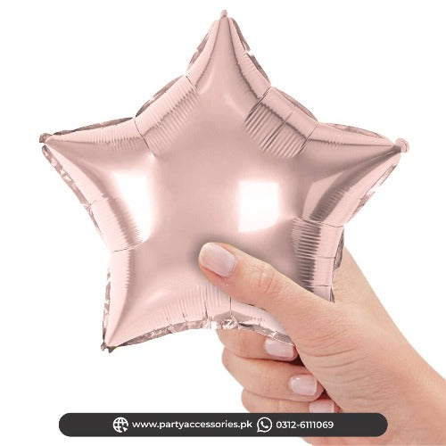 small star foil balloon rose gold
