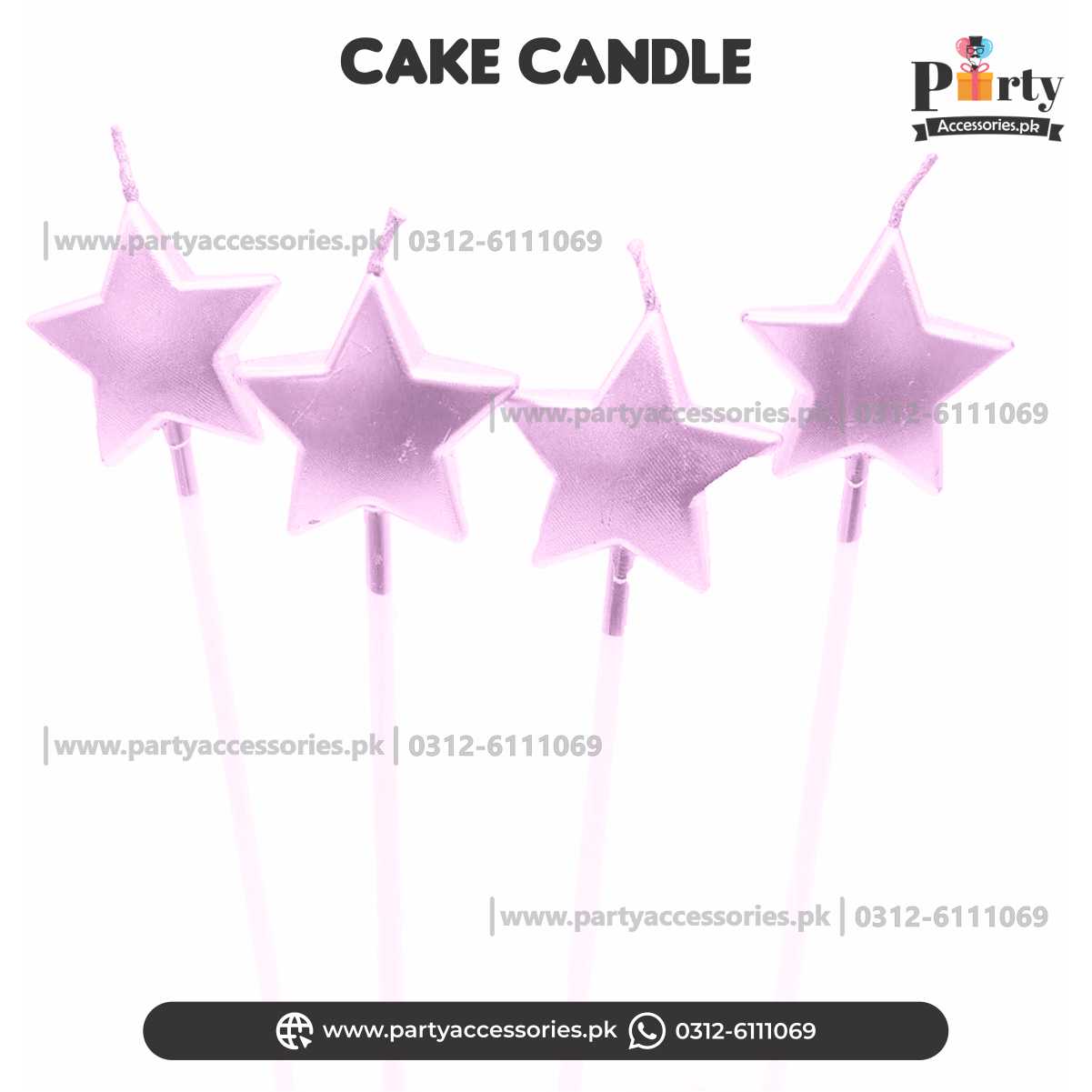 rose gold star candles for cakes