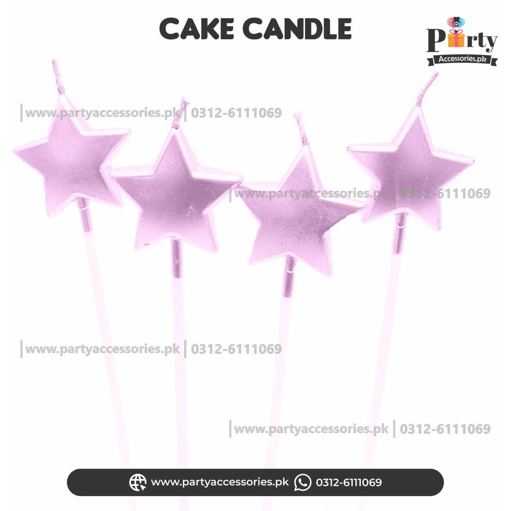 rose gold star candles for cakes