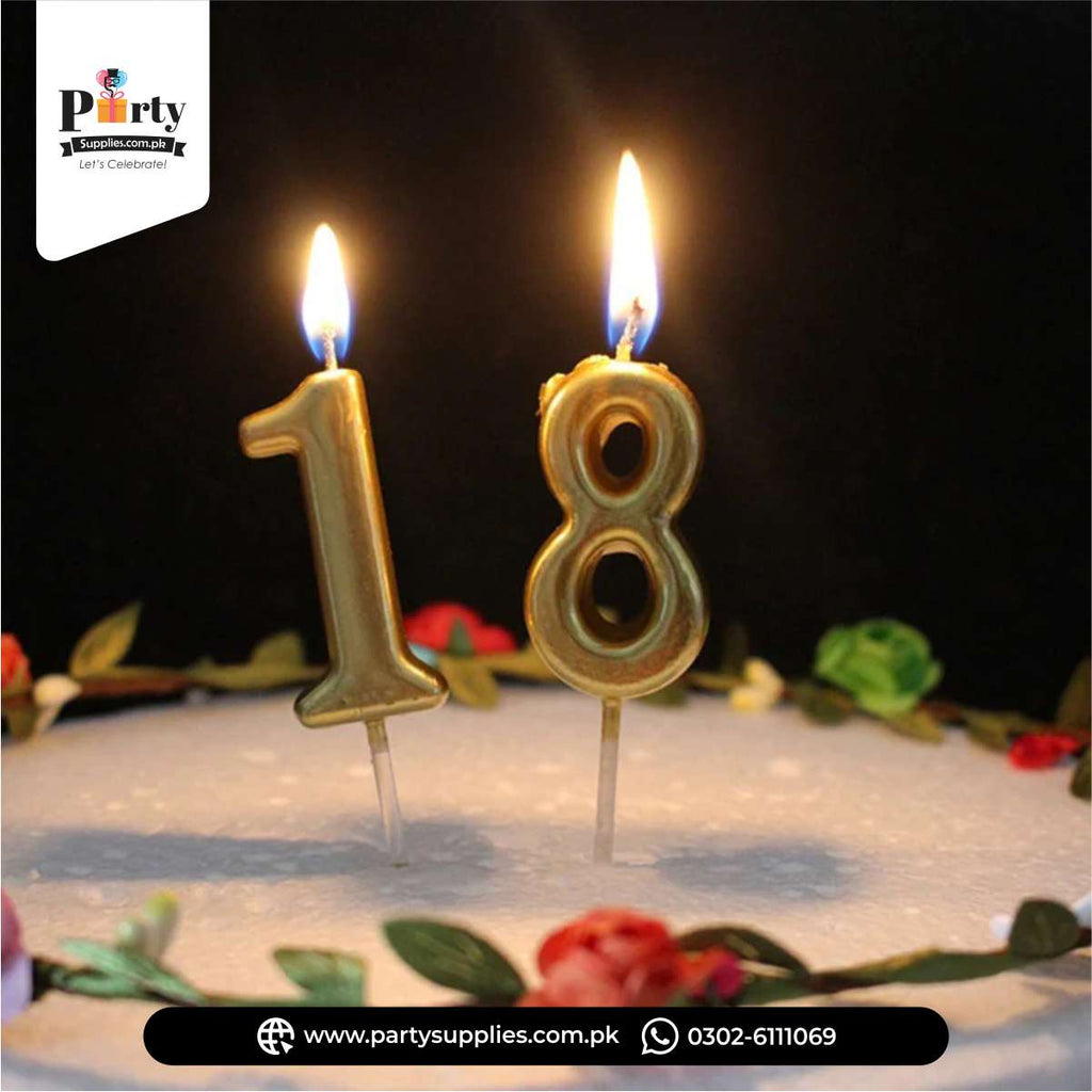 Birthday cake number candles