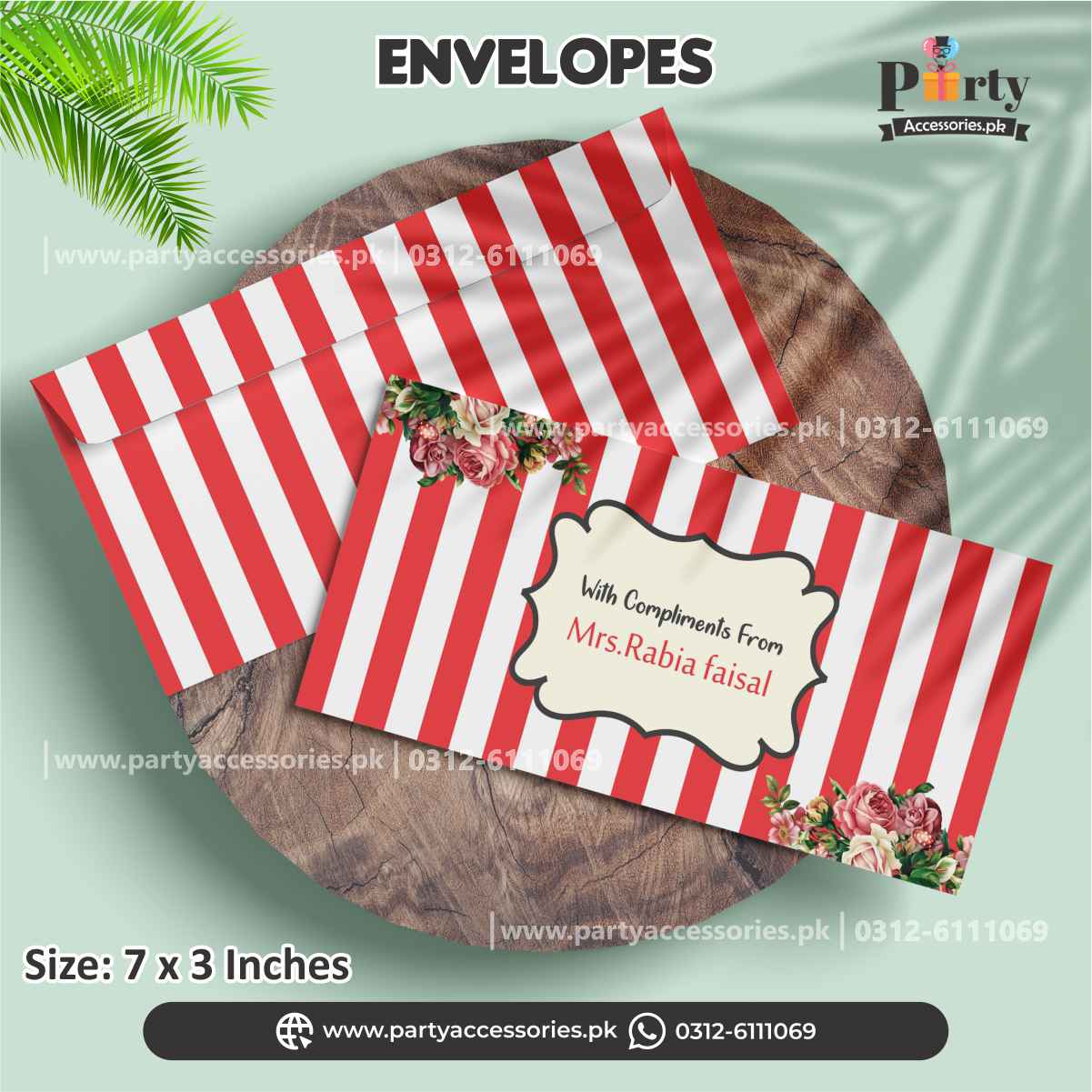 Money Envelopes Customized with Name (Pack of 12)