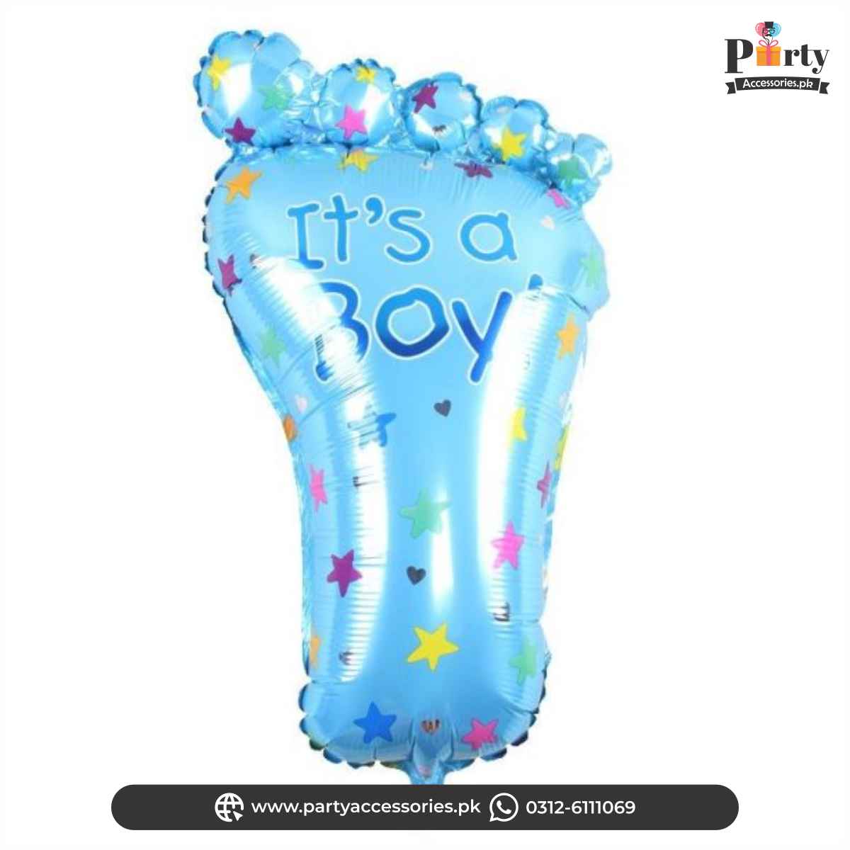 its a boy foot shape balloon