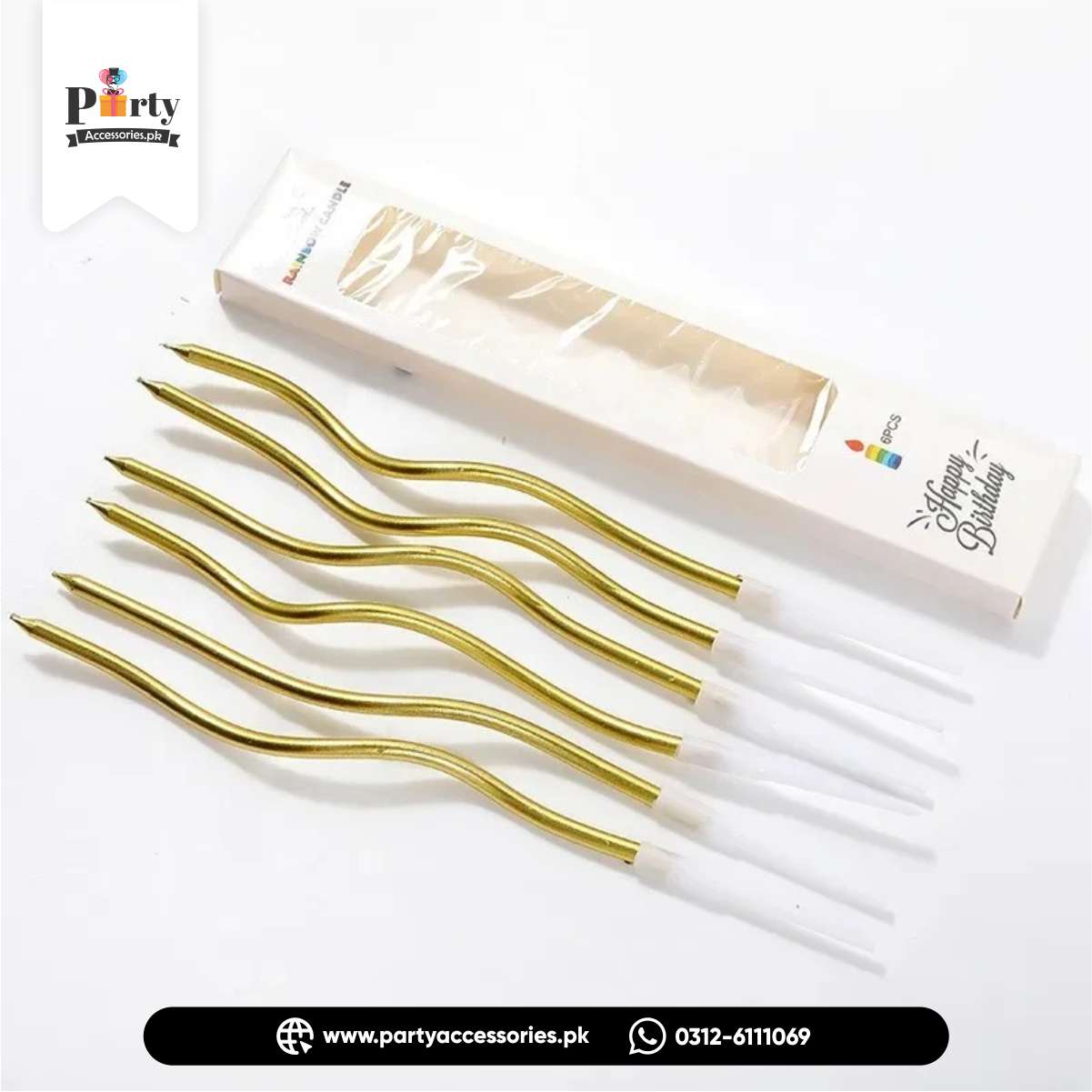 spiral candles for cake