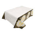 black and golden happy birthday table top cover