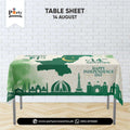 14 August Theme Customized Table Top Sheet for Independence Day Party Decoration