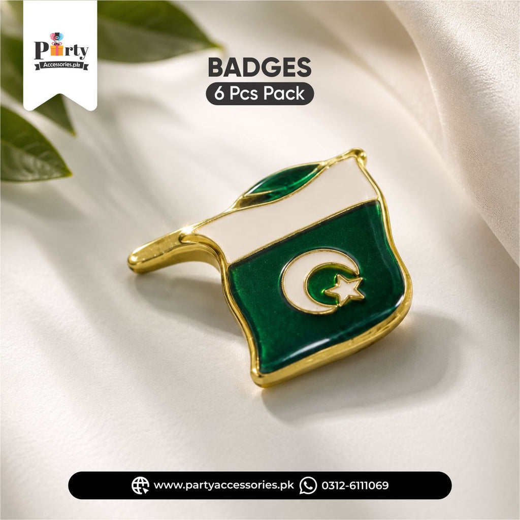 14 august independence day flag badges