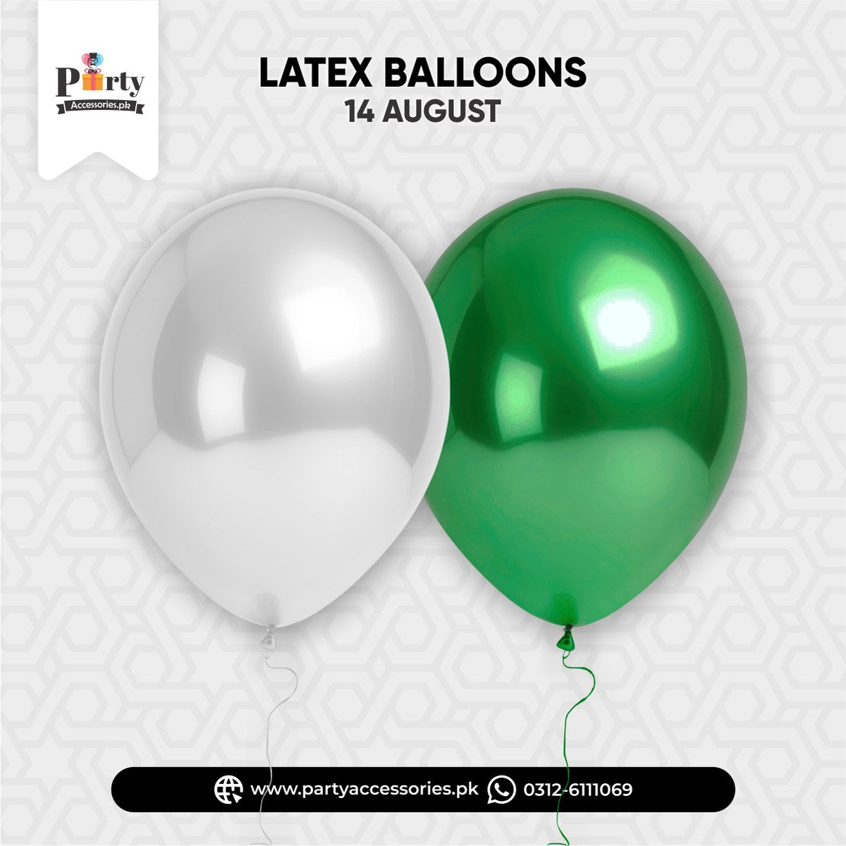 green and white balloon decorations 