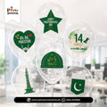 14 August Festival Transparent Balloons with Themed Stickers