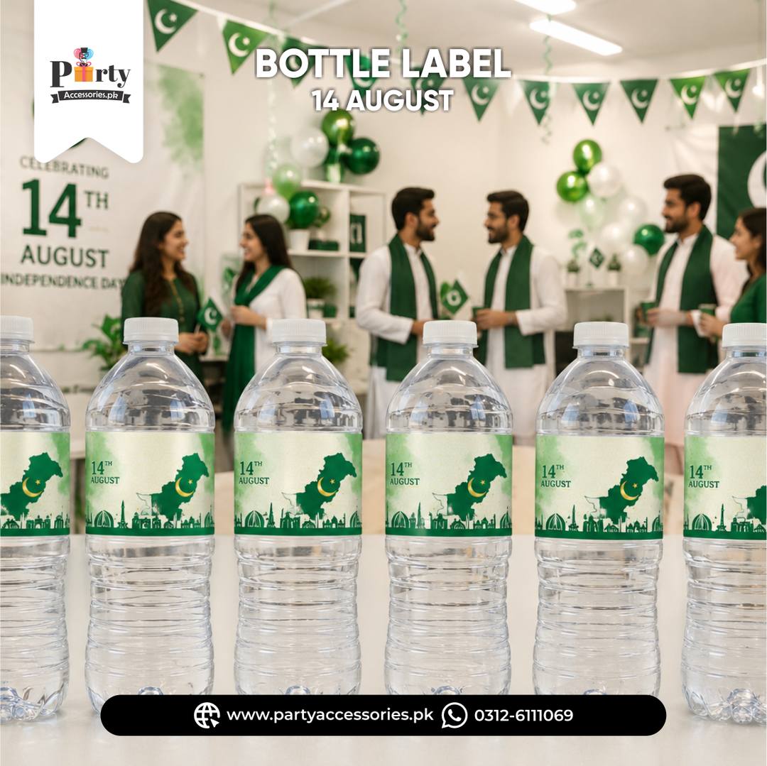 14 August theme Bottle Labels