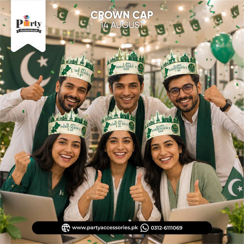 14 August Theme Crown Cap for Celebration