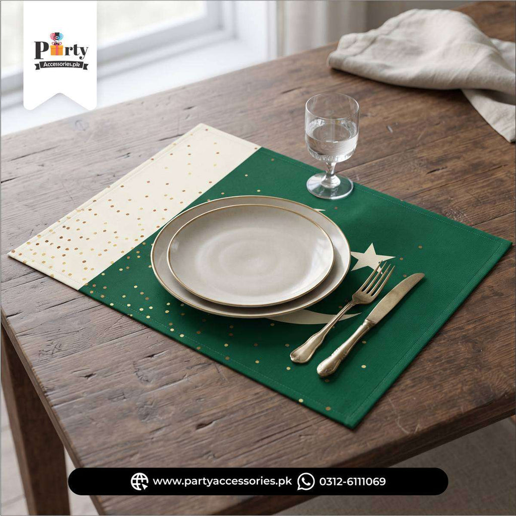 14 August Theme Party Table Placemats – Pakistan Independence Day Table Mats