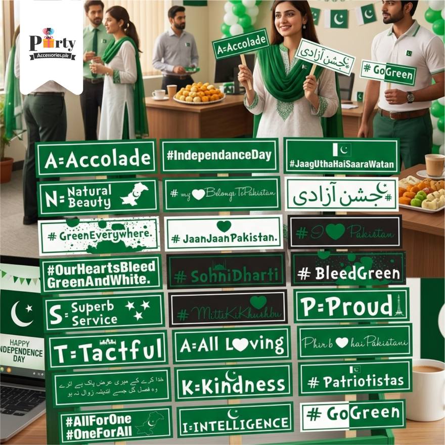 14 August theme Party Props Set for Celebration 