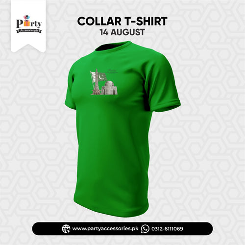 14 August Theme Round Neck T-Shirt – Printed Independence Day Party Wear
