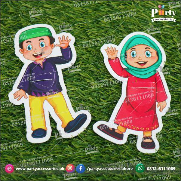 Eidi Giveaway Cards envelope boy girl shape | Pack of 12