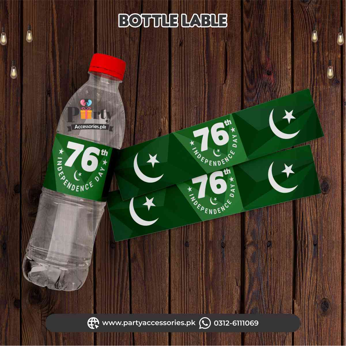 14 August theme Customized Bottle Label wraps with your brand logo
