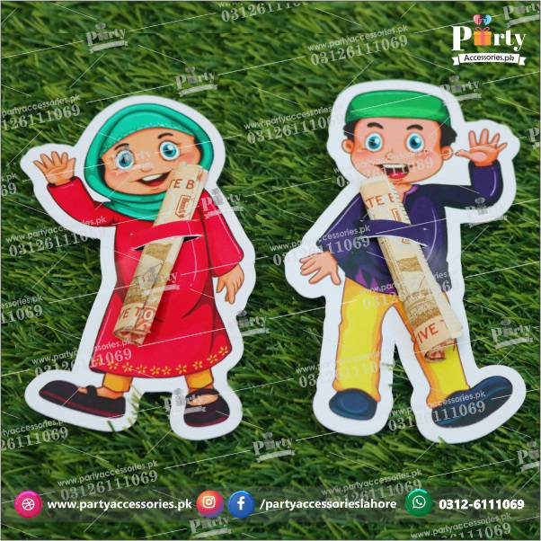 Eidi Giveaway Cards envelope boy girl shape | Pack of 12