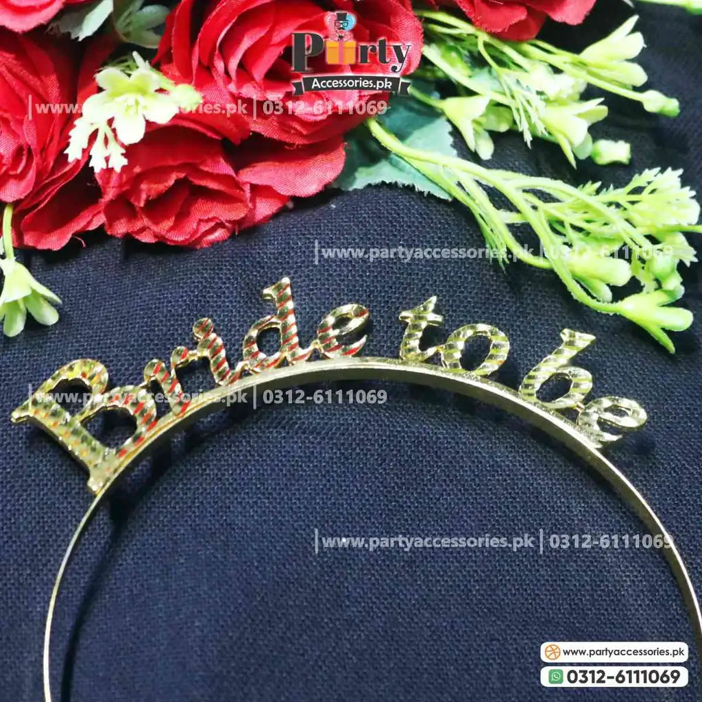 Bride Head Band / Bridal shower Crown Tiara metallic