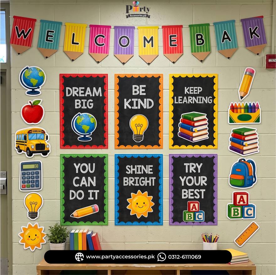 Back to School Decoration Deal 3 – Colorful School Theme