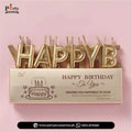 Happy Birthday Letters Birthday Cake Topper Premium Candles Set