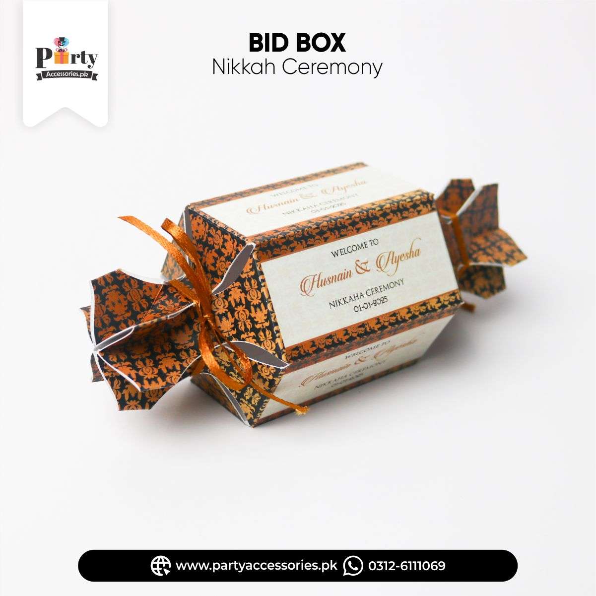 BIDH BOXES CUSTOMIZED in candyshape 