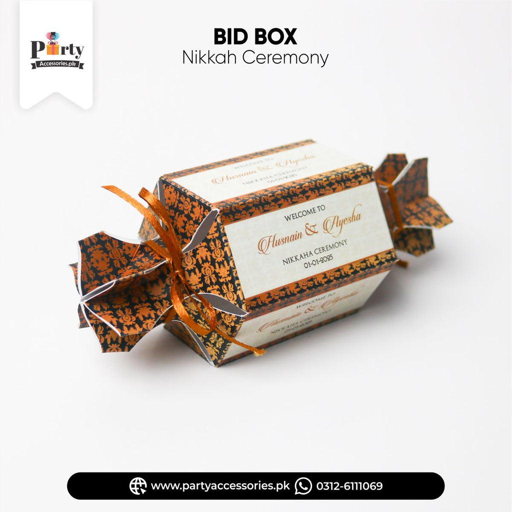 Bid Box for wedding favors | Customized Candy bidh ideas | Pack of