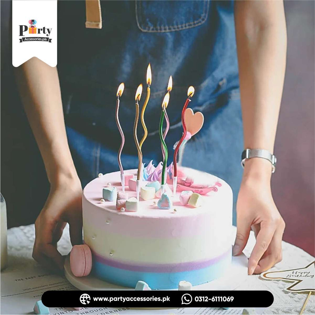 spiral candles for cake in pakistan