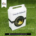 Customized Umrah Tabaruk Packaging | Umrah Giveaway Packaging in White | Pack of 6 sets