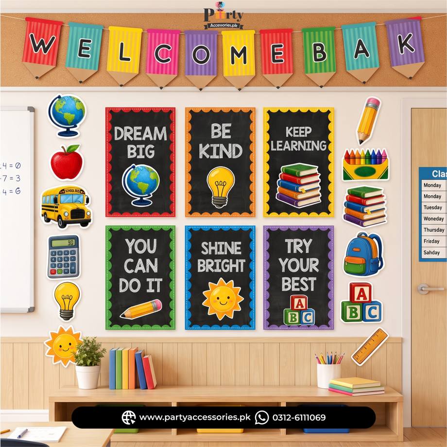 Back to School Decoration Deal 3 – Colorful School Theme