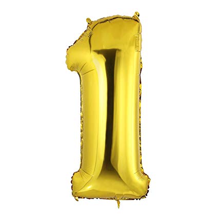 Golden Jumbo Number Foil Balloons – 42 Inch Party Decoration