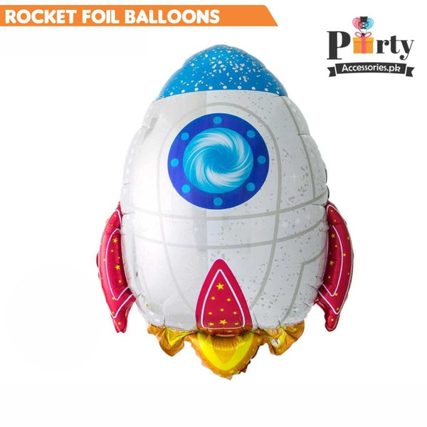 outer space foil balloon rocket shape balloon