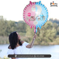 boy or girl round printed foil balloon