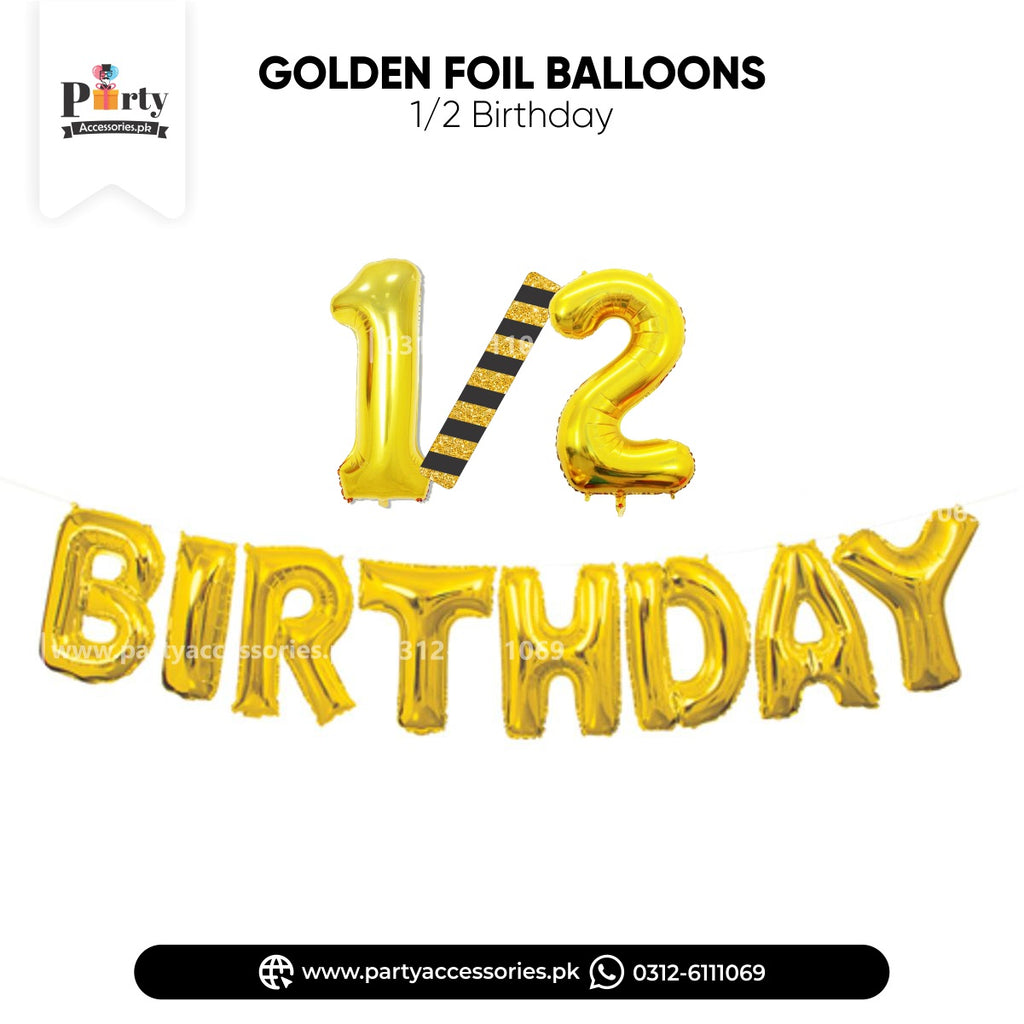 halg birthday party foil balloons 