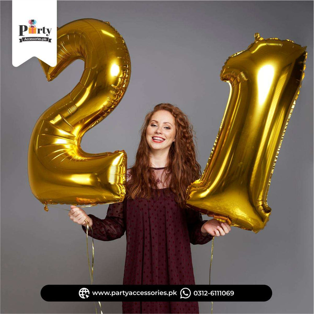 Number foil balloons Jumbo size 32 inches for celebration