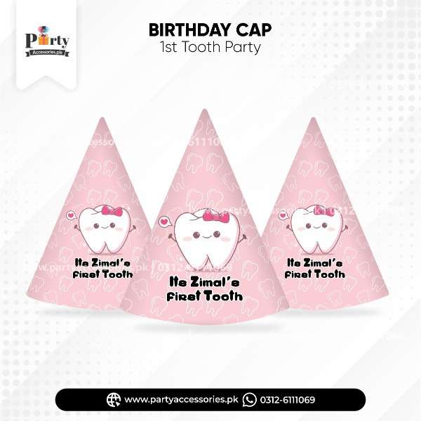 first tooth party cone cap 