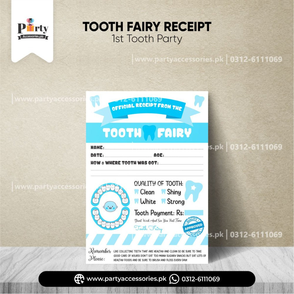 first tooth loss certificate