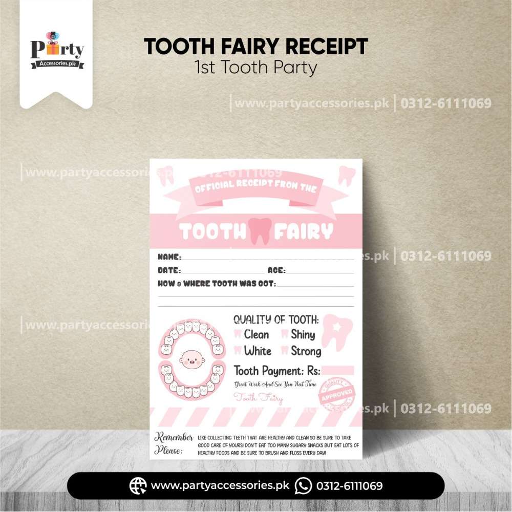 first tooth loss certificate 