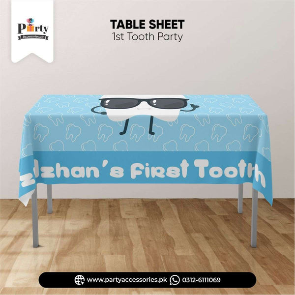 First tooth party backdrop Customized with your baby Boy's name and ...